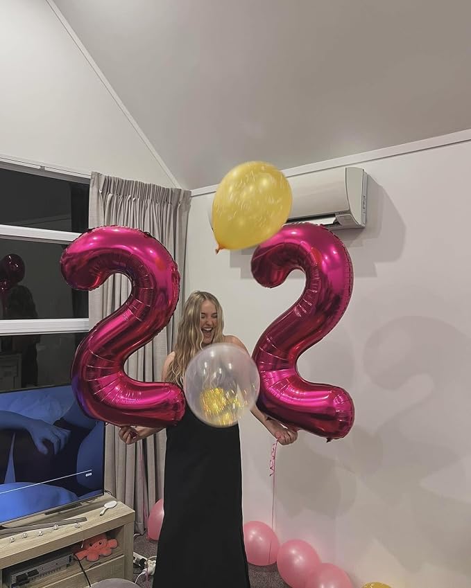 40 Inch Hot Pink Number 1 Balloon, 1st Birthday Party Decorations | 40 Inch Hot - Image 2