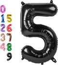 Number Balloons Black 5 Balloon 40 inch by Enyeopd