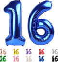 16 Balloon Numbers 40Inch for 16th Year Old Birthday Decorations, Dark Blue | by Mluchee