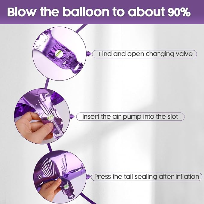 0 Balloon - Purple Birthday Number Balloons, 40 Inch Decorations Men Women | - Image 6