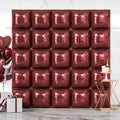 NISOCY 25PCS Maroon Square Foil Balloons Wall Backdrop | Double Sided Brown Red by NISOCY