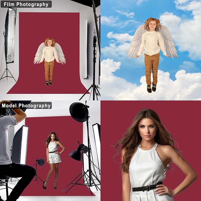 Burgundy Photography Backdrop for Photoshoot, 5x7 FT | Versatile Studio Photo - Image 4