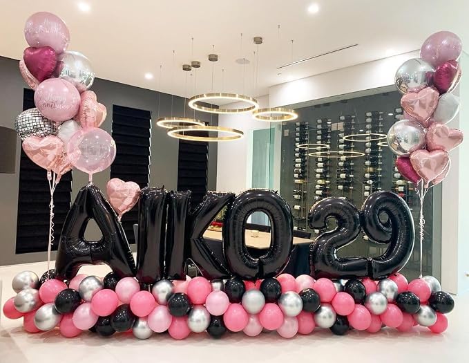Black Letter Z Balloons, Z Balloon 40 Inch Z Balloon Letter - Image 4