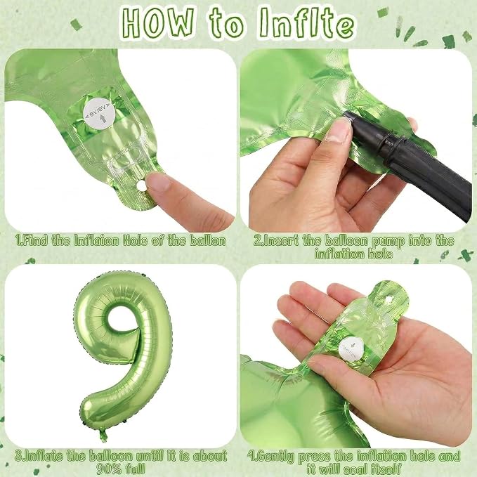 Light Green Number 19 Balloon 40 Inch, Glossy Double Digit Milestone Decor | - Image 5