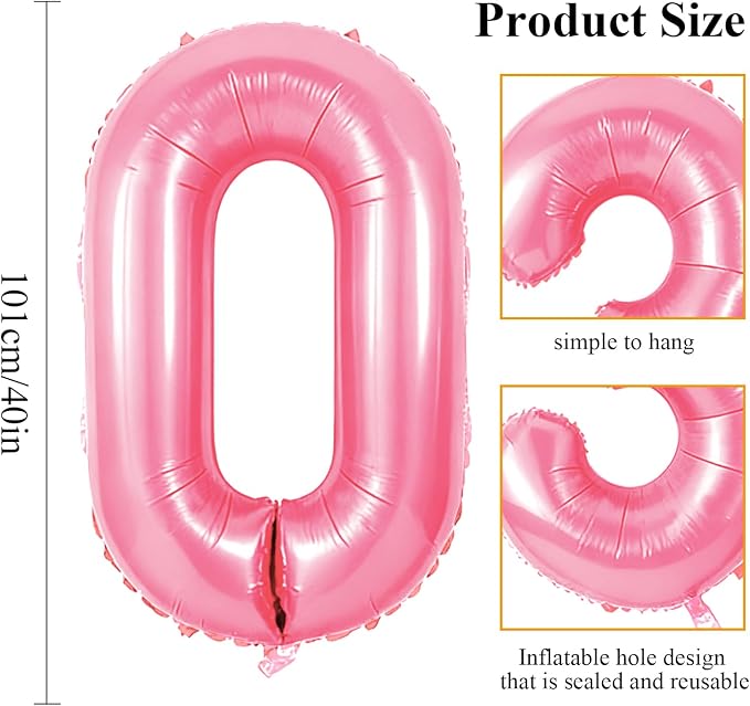 Number 50 Balloons for 50th Birthday Party Decorations, 0-100 Large No.50 - Image 2