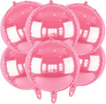 6pcs Pink Foil Balloons 22inch Round Balloons by Namyoo