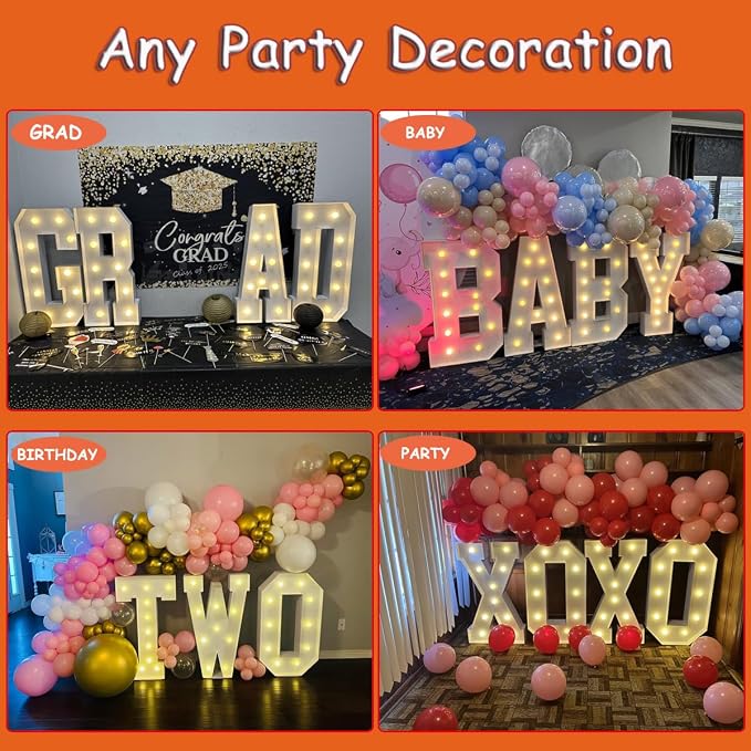 3FT Marquee Light Up Letters, Large Marquee Letters, Big Letter - Image 6