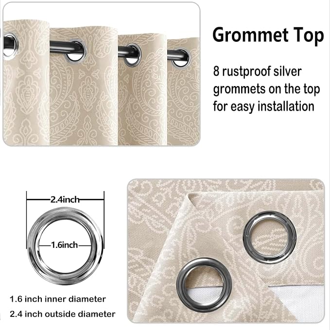 DWCN Ombre Blackout Curtains for Living Room - Image 4
