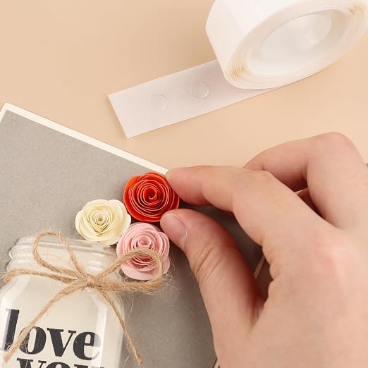Briartw 1800 Pcs 3/16in Clear Mini Glue Point Dots, 6 Roll Double Sided - Image 7