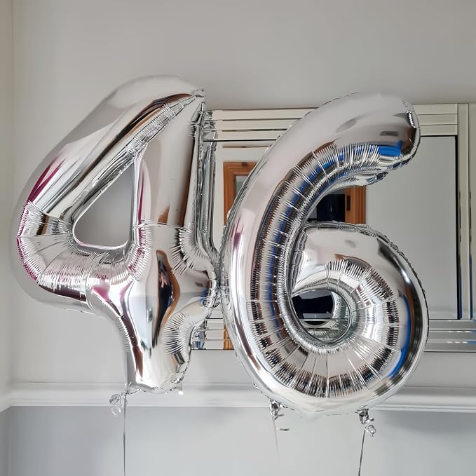 Silver 5 Balloon, 40 Inch Number 5 Balloon, 5 Birthday Balloon Decorations - Image 5