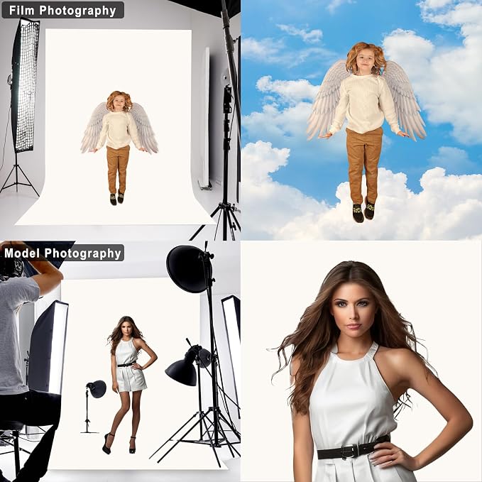 Ivory Photography Backdrop for Photoshoot, 10X20 FT | Versatile Studio Photo - Image 3