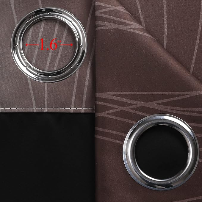 Full Room Darkening Gradient Blackout Curtains 96 Inch Length 2 Panels Set - Image 7