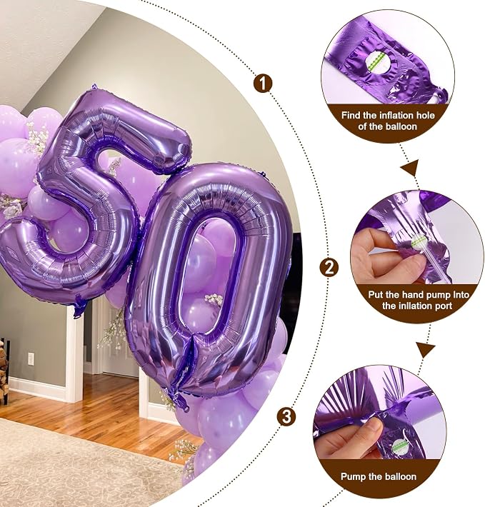 Number Balloons 12 Balloon 40 inch Purple - Image 6