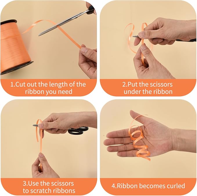 BEISHIDA 500 Yards Matte Yellow Curling Ribbon Balloon String Crimped Ribbons - Image 3