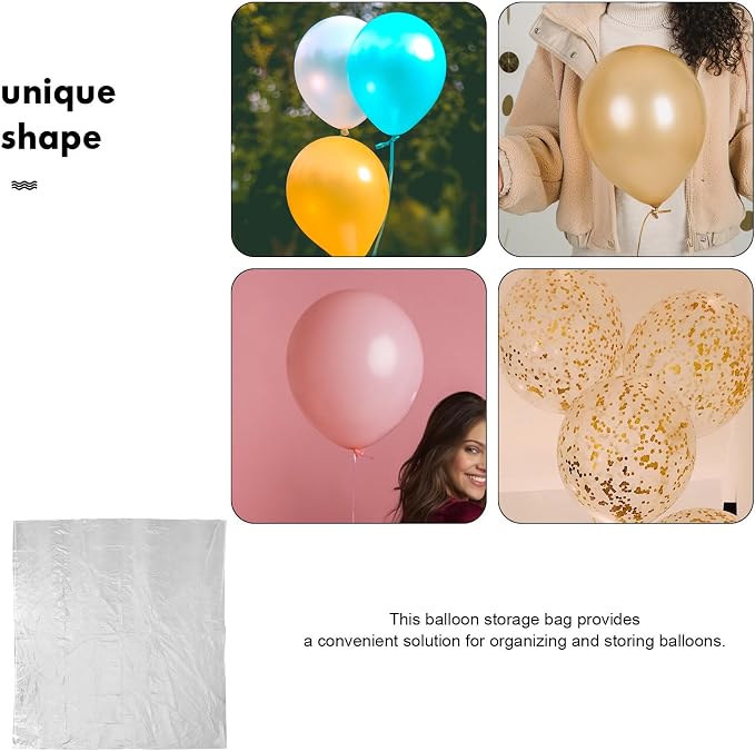 Balloon Storage Bags Reusable Plastic Large Capacity 5pcs Balloon Carrying Bags - Image 9
