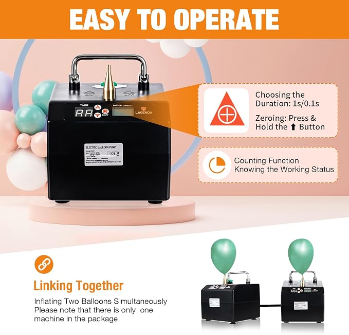B231 Portable Electric Balloon Inflator 1400W Electric Bolloon Blower Pump - Image 3