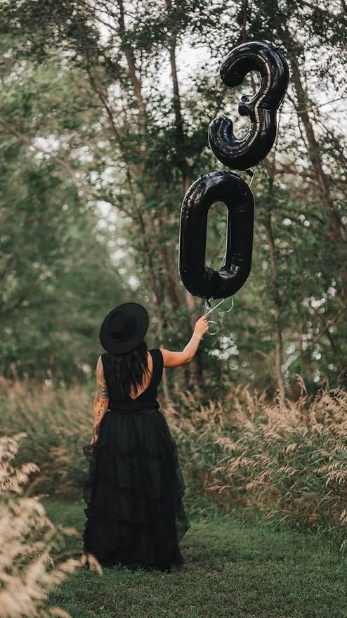40 Inch Black Number 9 Balloon Birthday Party Decorations - Image 3