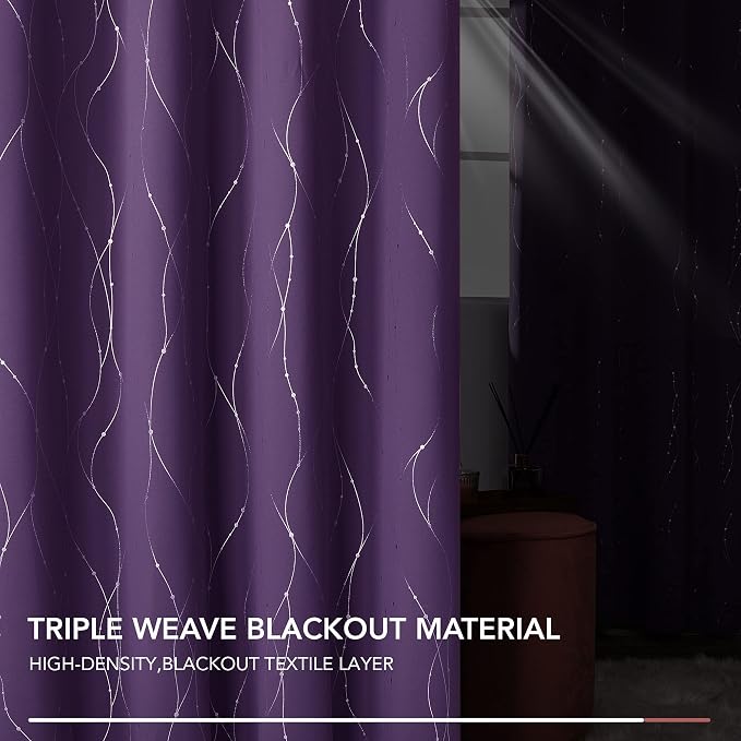 Deconovo Living Room Curtains 72 Inches Long, Thermal Insulated, Room Darkening - Image 6