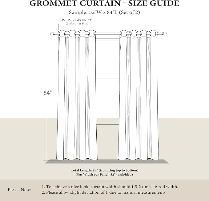NICETOWN Aqua Blue Curtains 72 inch Long - Image 8