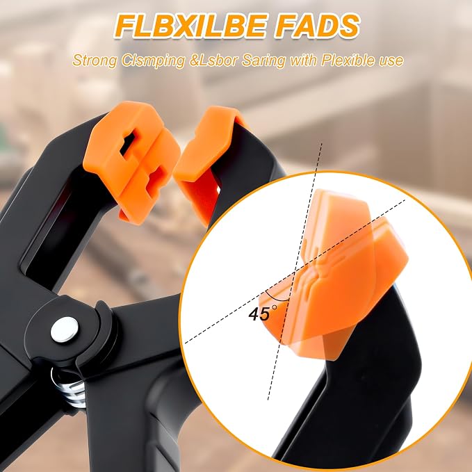 20 Pack Spring Clamps, Heavy Duty Plastic Woodworking Clamps & Multi-Use - Image 4