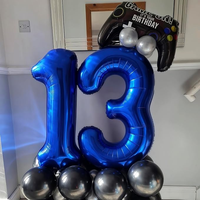 Navy Blue 12 Balloon Number, 40 Inch Number 12 Balloon Big Dark Blue Foil Mylar - Image 4