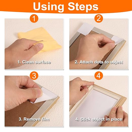 HARFINGTON 20pcs Double Sided Sticky Tape Dots, Adhesive Two Sided Nano Dots - Image 5