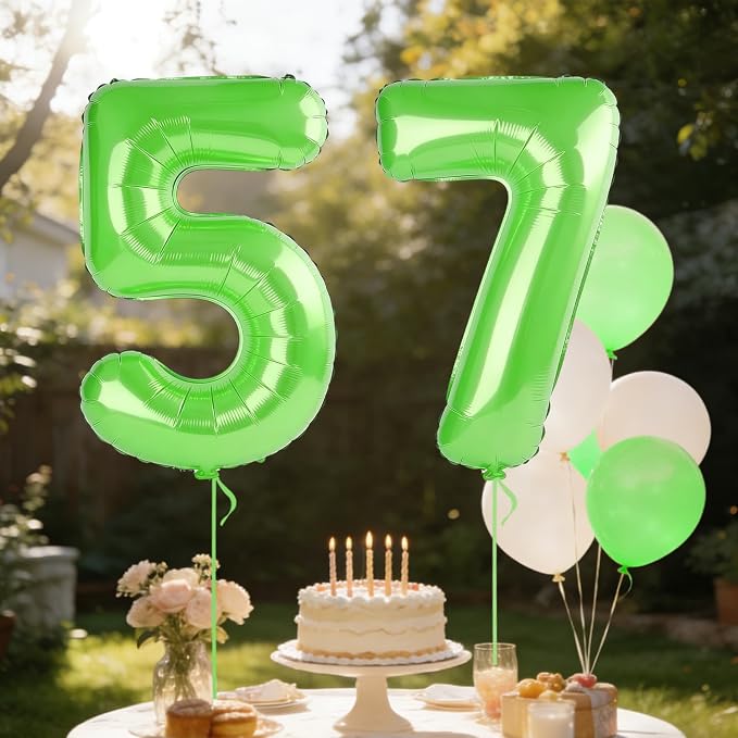 40 Inch Number 57 Balloons for 57th Birthday Party Decorations, 0-100 Fruit - Image 3