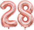 40 Inch Rose Gold 28 Balloons Giant Number 28 Balloons Rose Gold 28 Birthday by LHOAVWE