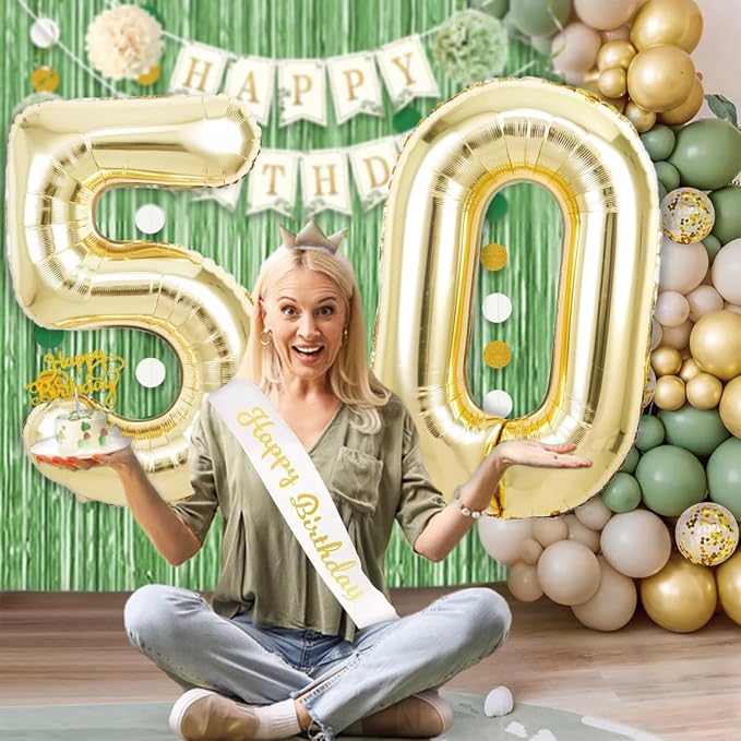 40 Inch Gold 81 18 Balloon Numbers, Foil Mylar Helium Jumbo Number 18 Balloons - Image 5