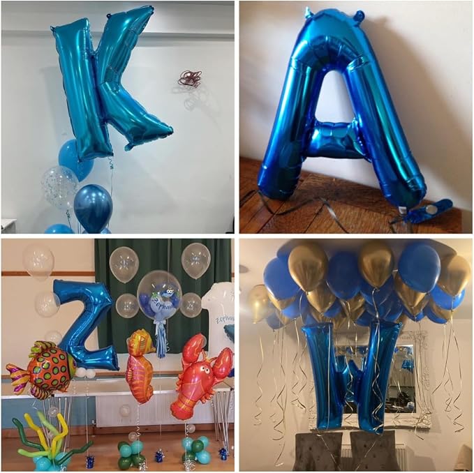 Blue Letter R Balloon, R Balloons Letter - Image 6