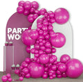 PartyWoo Hot Pink Balloons 140pcs Magenta Fuchsia Dark Pink Color | 18 12 10 5 by PartyWoo
