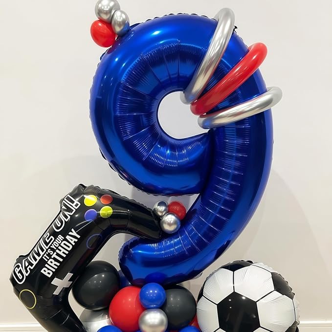 Navy Blue 12 Balloon Number, 40 Inch Number 12 Balloon Big Dark Blue Foil Mylar - Image 2