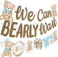 CANDY CHEF We Can Bearly Wait Banners Bear Baby Shower Banner Teddy Bear Baby by CANDY+CHEF