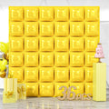 NISOCY 36PCS Pearl Yellow Square Foil Balloons Wall Backdrop | Double Sided by NISOCY
