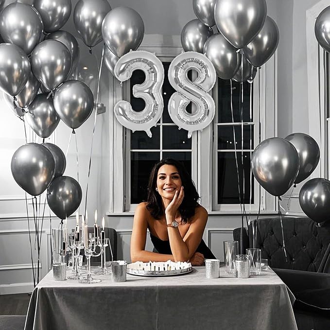 16 Inch Number 0-9 balloons, Small Mylar Numbers Balloon Custom Digital Balloons - Image 7