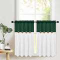 Boho Kitchen Curtains 36 Inch Length, Farmhouse Cotton Linen Tier Curtains by FRAMICS