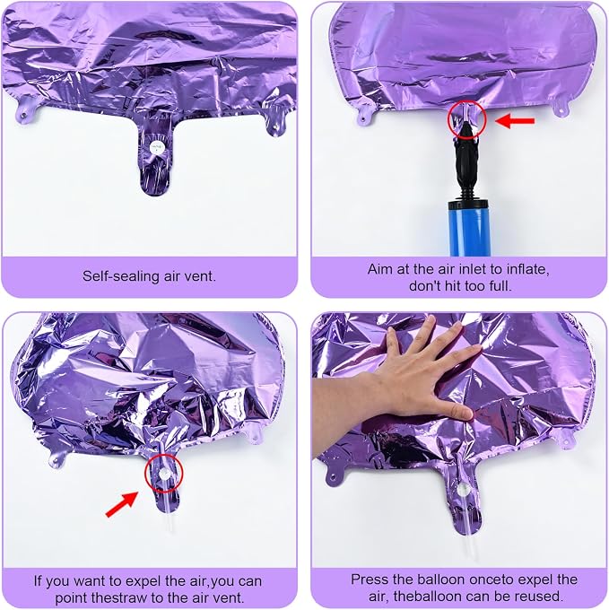 TONIFUL Girl‘s Purple Pink Music Themed 2nd Birthday Decorations | 40 Inch - Image 6