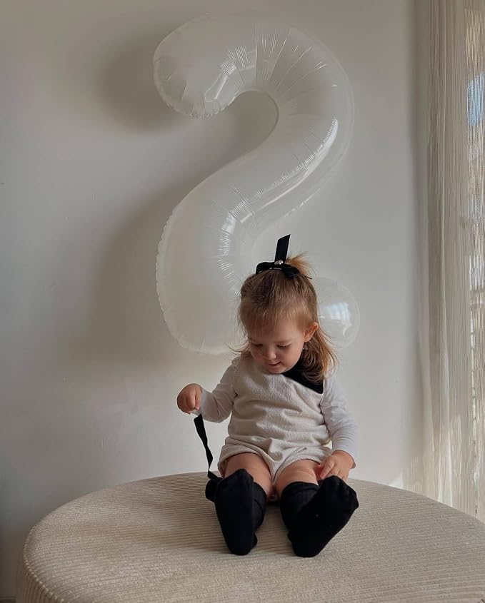 1 Balloon - White Birthday Number Balloons, 40 Inch Decorations Men Women | - Image 9