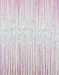 GOER 3.2 ft x 9.8 ft Metallic Tinsel Foil Fringe Curtains Party Photo Backdrop by GOER
