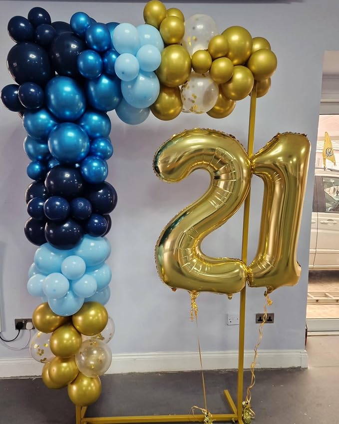 Blue and Gold Balloons, Baby Shower Party Decorations - Image 4