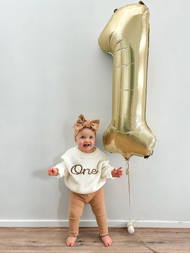 40 Inch Light Gold Number 6 Balloon, Champagne Birthday Party Decorations | 40 - Image 2
