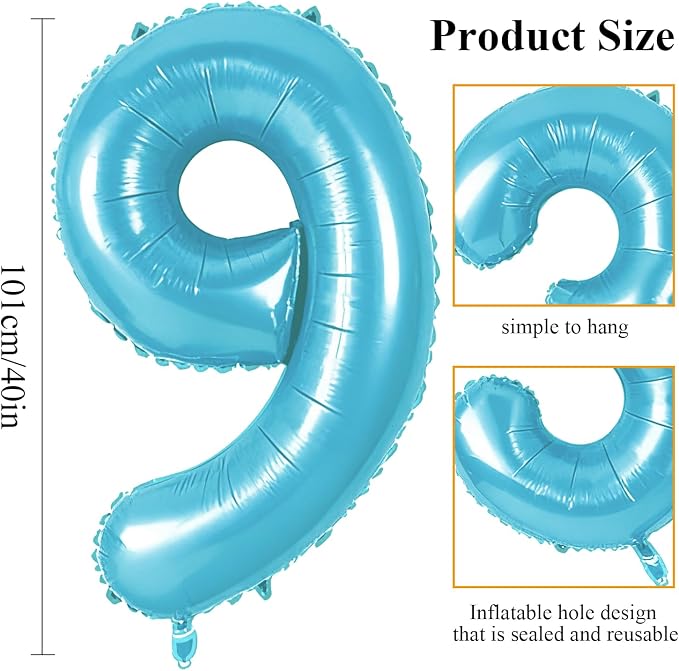 Number 19 Balloons for 19th Birthday Party Decorations, 0-100 Large No.19 - Image 2