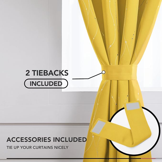 Deconovo Living Room Curtains 84 Inches Long, Thermal Insulated, Room Darkening - Image 3