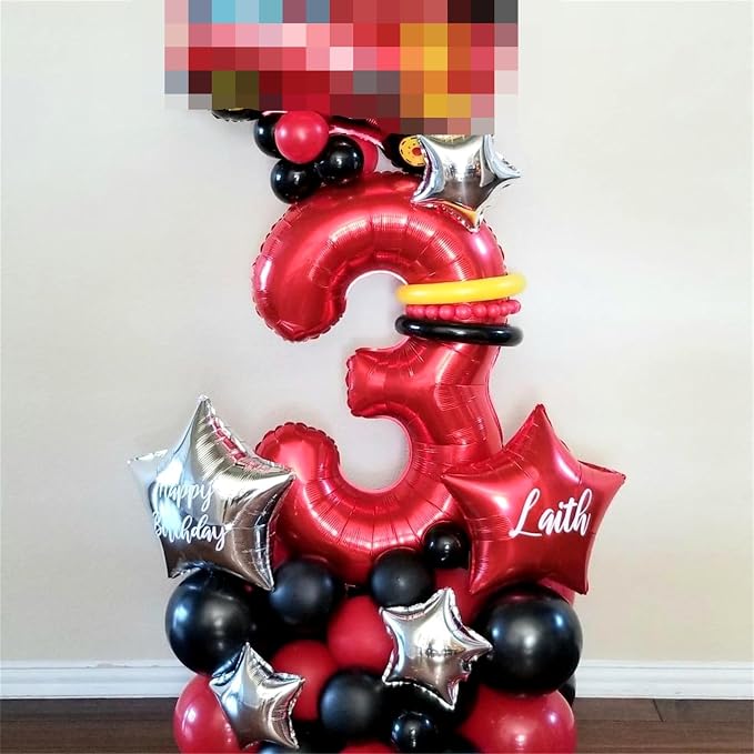 Red Foil Balloon Number 8 for Boys, Large Number 8 Helium Balloon for Girls - Image 8