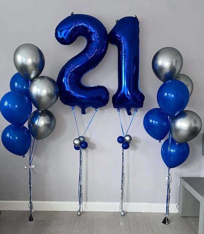 40 Inch Navy Blue 35 Balloons Giant Number 35 Balloons Navy Blue 35 Birthday - Image 3
