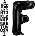 40 Inch Black Letter F Balloons, DIY Phrase Foil Alphabet Letter F Balloons DIY by LHOAVWE