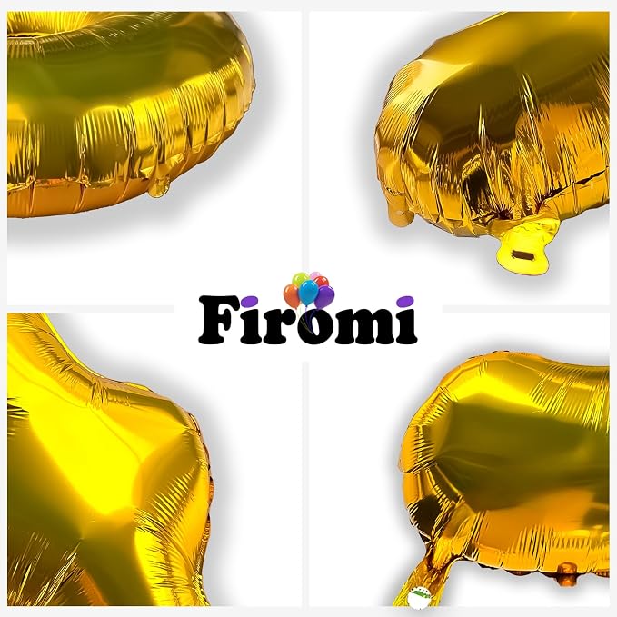 FIROMI 50 Number Balloons Gold Big Foil Mylar 50th Balloon Numbers 40-inch | - Image 5