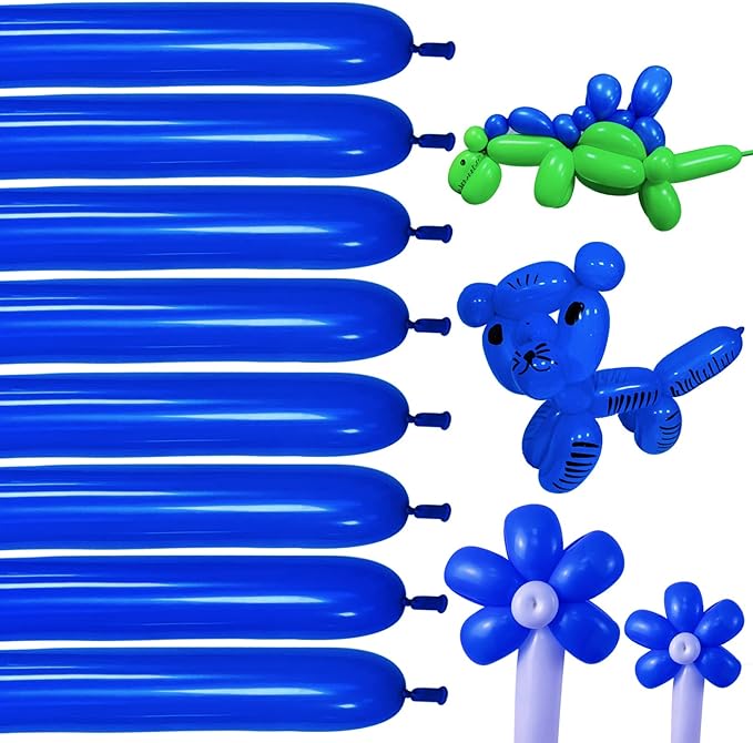 260Q Blue Twisting Balloons 100 Pack, Premium Long Latex Balloons by KUULBELAballoons