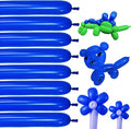 260Q Blue Twisting Balloons 100 Pack, Premium Long Latex Balloons by KUULBELAballoons