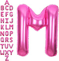 SUWEN 40 Inch Hot Pink Large M Letter Balloons Big Foil Helium Letter A-Z | by SUWEN